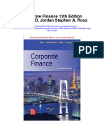 Corporate Finance 13Th Edition Bradford D Jordan Stephen A Ross Full Chapter