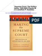 Making The Supreme Court The Politics of Appointments 1930 2020 Charles M Cameron Jonathan P Kastellec Full Chapter