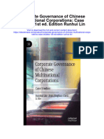 Corporate Governance of Chinese Multinational Corporations Case Studies 1St Ed Edition Runhui Lin Full Chapter