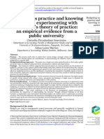 Budgeting As Practice and Knowing in Action: Experimenting With Bourdieu 'S Theory of Practice: An Empirical Evidence From A Public University