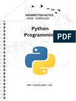 Python Programming Hand Wwritten Notes