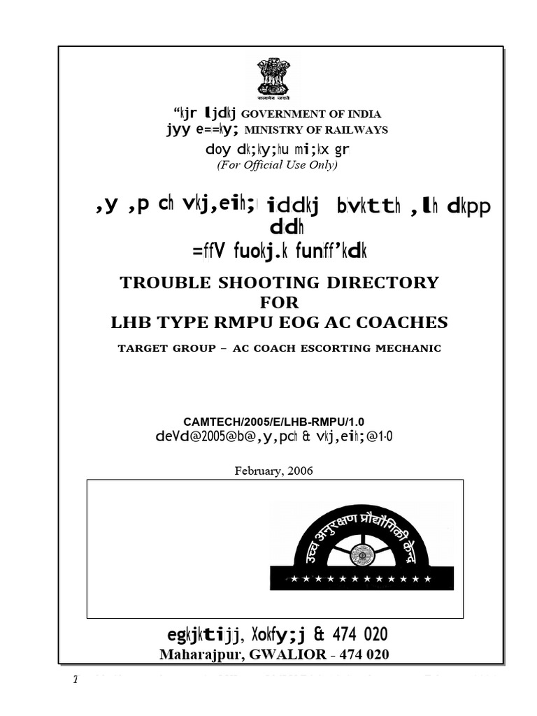 RMPU EOG AC Coaches Troubleshooting Guide | PDF | Air Conditioning ...