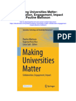 Making Universities Matter Collaboration Engagement Impact Pauline Mattsson Full Chapter