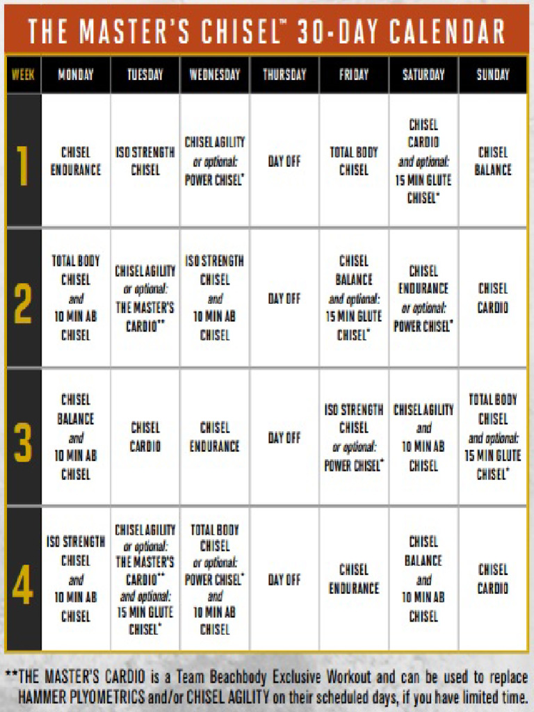 Chisel Calendar | PDF