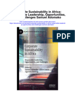 Corporate Sustainability in Africa Responsible Leadership Opportunities and Challenges Samuel Adomako Full Chapter