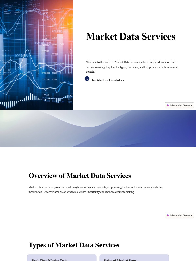 Overview of Market Data Services | PDF | Data | Market (Economics)
