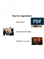 Tips for Negotiation