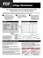 Wattage Worksheet