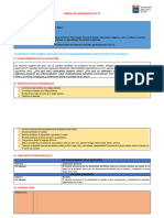 Unidad de Aprendizaje N°1 de 5to Grado de Primaria