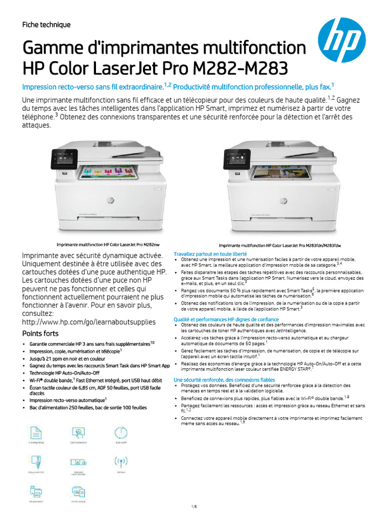 Imprimante Multifonction HP LaserJet Pro MFP M283fdw Couleur | Sénégal