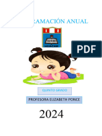 Programacion Anual 2024 5to de Primaria