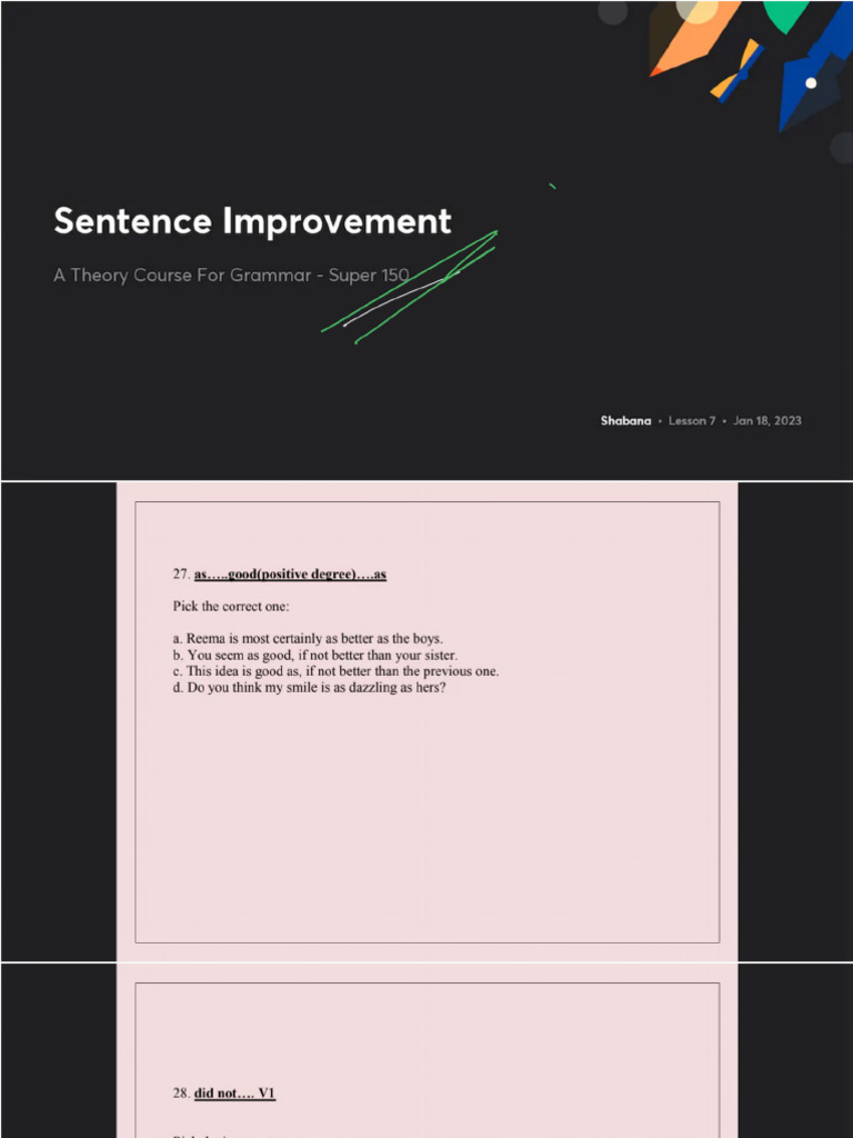 Sentence Improvement With Anno | PDF