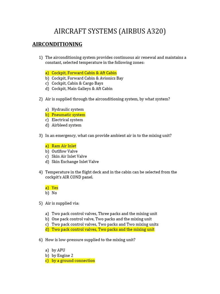 A320 Air Conditioning and Pressurization | PDF | Valve | Aviation