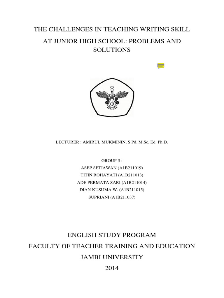 Challenges in Teaching Writing Skills | PDF | Learning | Teachers