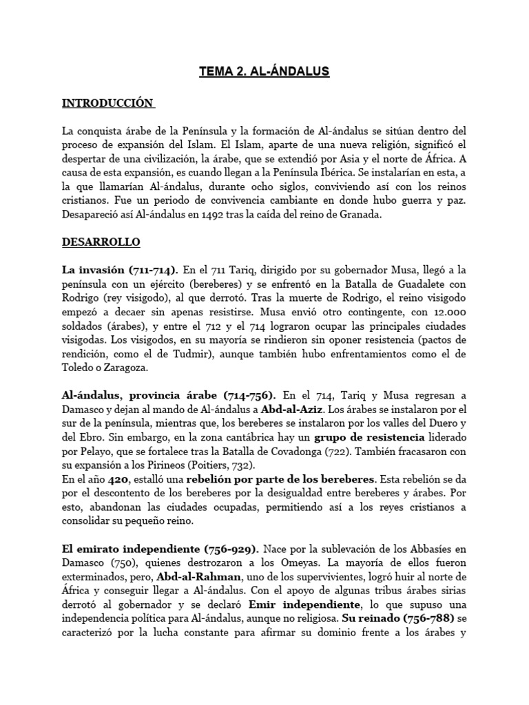 Historia de Al-Ándalus | PDF | Al Andalus | Edades medias