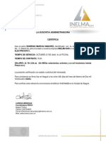Certificacion Laboral Rodrigo Murcia