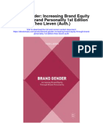 Download Brand Gender Increasing Brand Equity Through Brand Personality 1St Edition Theo Lieven Auth full chapter