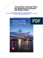 Managerial Accounting Creating Value in A Dynamic Business Environment 13Th Edition Hilton Full Chapter