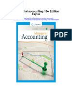 Managerial Accounting 15E Edition Tayler Full Chapter