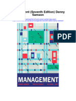 Management Seventh Edition Danny Samson Full Chapter