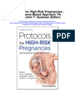 Protocols For High Risk Pregnancies An Evidence Based Approach 7Th Edition John T Queenan Editor All Chapter