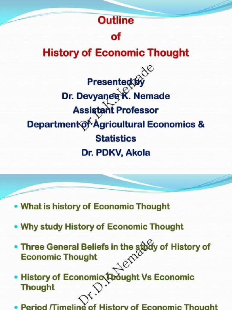 History of Economic Thoughts PDF