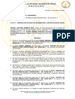 DERECHO DE PETICION DE INFORMACIÓN y CERTIFICACION DE DEUDA - RANDI JIMENEZ