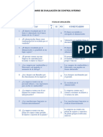 Cuestionario de Evaluación de Control Interno - Primax