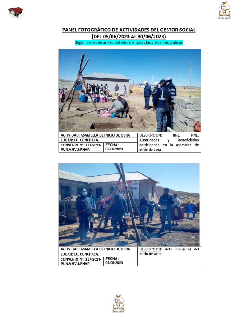 3. MODELO DE PANEL FOTOGRAFICO DE ACTIVIDADES DEL GS - CGCG | PDF