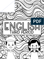 School Subject Notebook Cover in Grayscale Doddle Illustrative Style