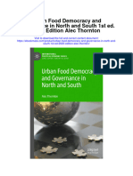 Urban Food Democracy and Governance in North and South 1St Ed 2020 Edition Alec Thornton All Chapter