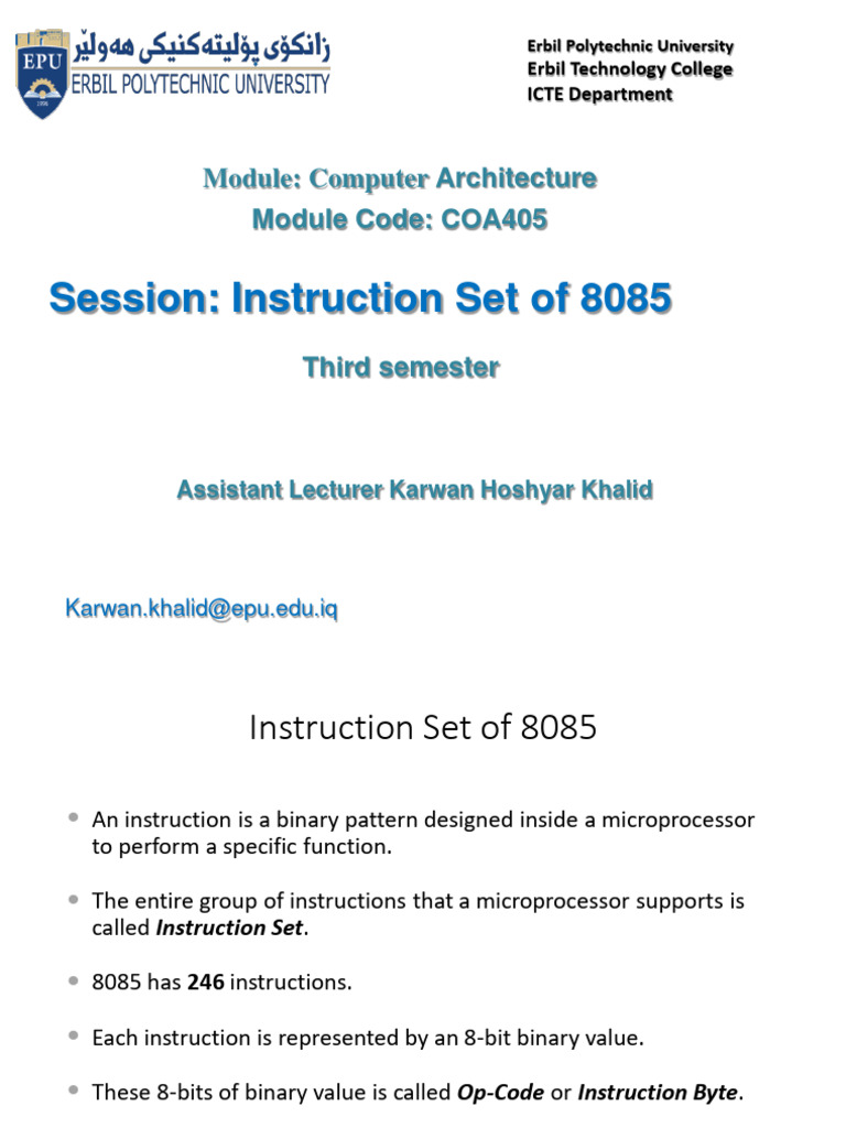 INSTRUCTION_SET | PDF | Central Processing Unit | Computer Engineering