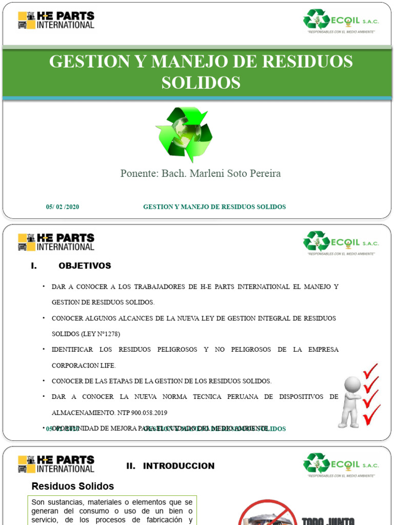 Gestion y Manejo de Residuos Solidos | PDF | Residuos | Gestión de residuos