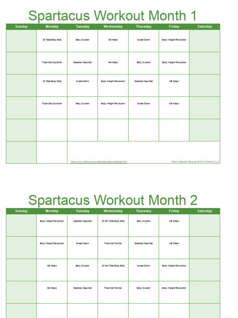 The Spartacus Workout PDF