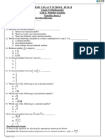 Unit 1-Number systems(Practise sheet-1)