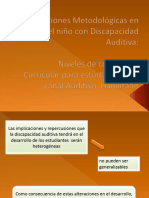 Orientaciones Metodológicas en El Niño Con Discapacidad Auditiva II