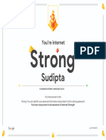 Google Interland Sudipta Certificate of Strongness