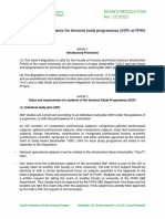 Rules and Requirements For Doctoral Study Programmes 12 2022