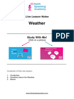 Weather Lesson Notes