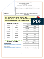 Guia 5 Ingles Dias de La Semana y Meses Del Ano 4to