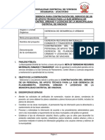 TDR APOYO TECNICO DE LA SUBGERENCIA DE PLANEAMIENTO CONTROL URBANO Y LICENCIAS Ok