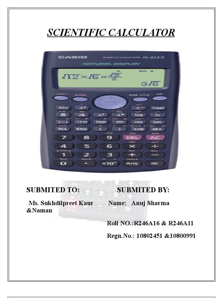 Scientific Calculator: Submited To: Submited By | Logarithm | Calculator