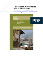 Download Managing Transitional Justice 1St Ed Edition Ray Nickson full chapter