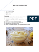 Crema Pastelera de Limon