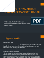 Menyambut Ramadhan Dengan Semangat Ibadah