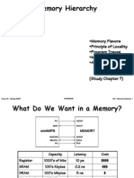 Memory Hierarchy: - Memory Flavors - Principle of Locality - Program Traces - Memory Hierarchies - Associativity