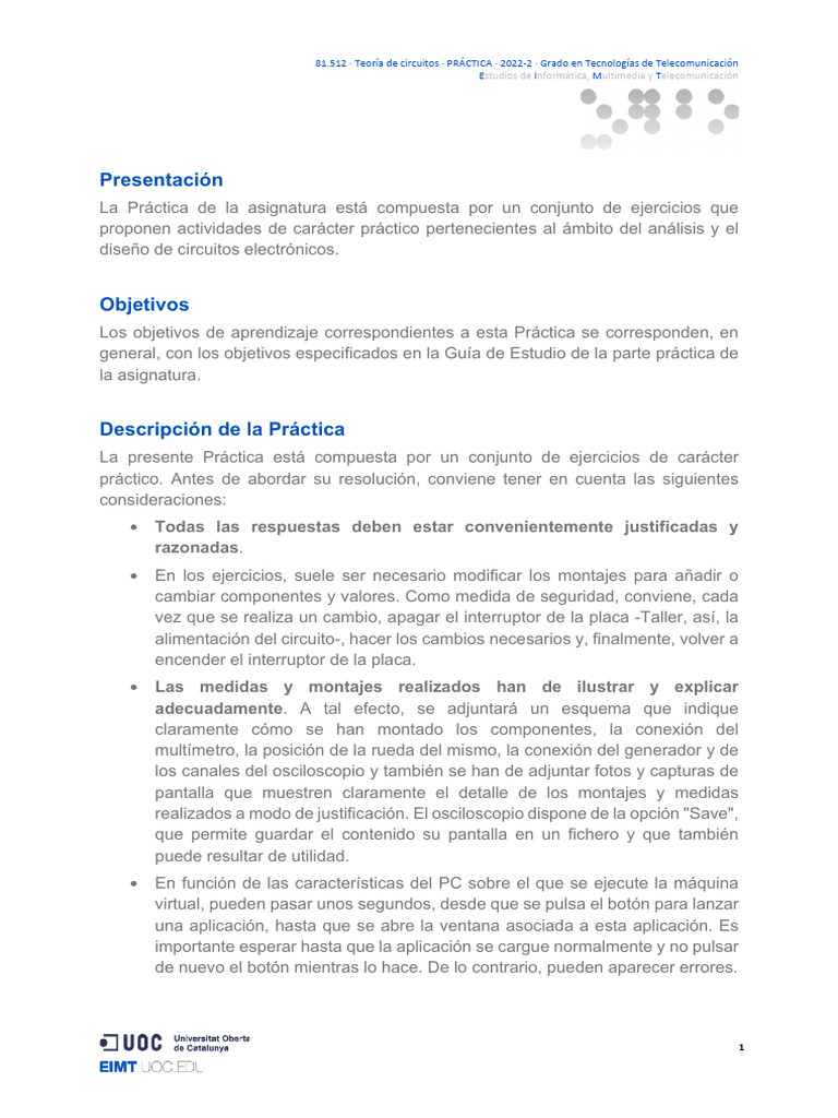 TC Ib 20222 Practica Sol | PDF | Red eléctrica | Amplitud