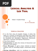 Lexical Analysis & Lex Tool