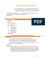 Estructura Del Informe Cretividad e Innovacion