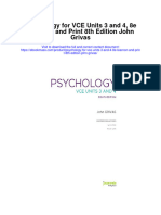 Psychology For Vce Units 3 and 4 8E Learnon and Print 8Th Edition John Grivas All Chapter
